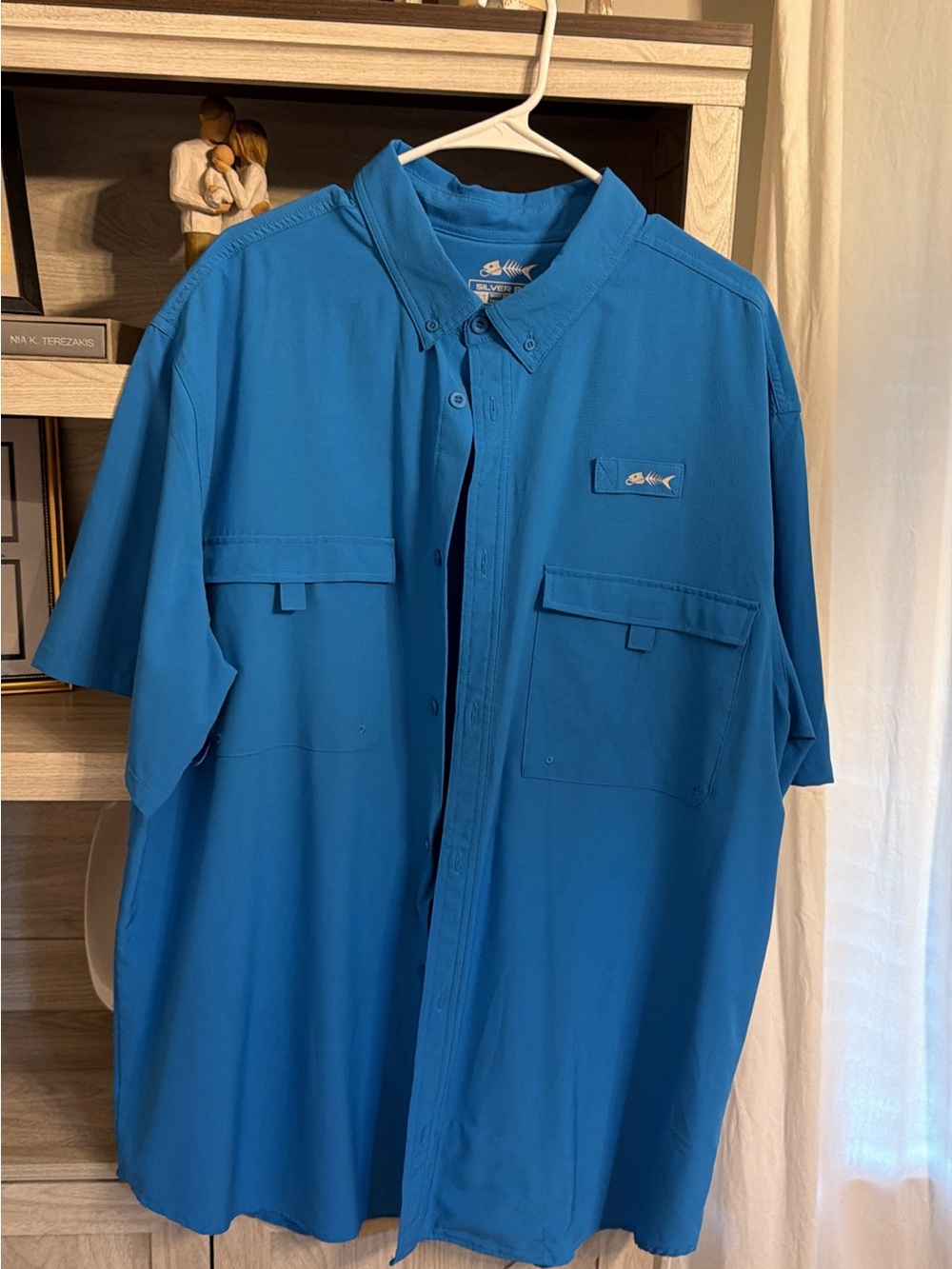 Blue Short-Sleeve Fishing Shirt - Columbia